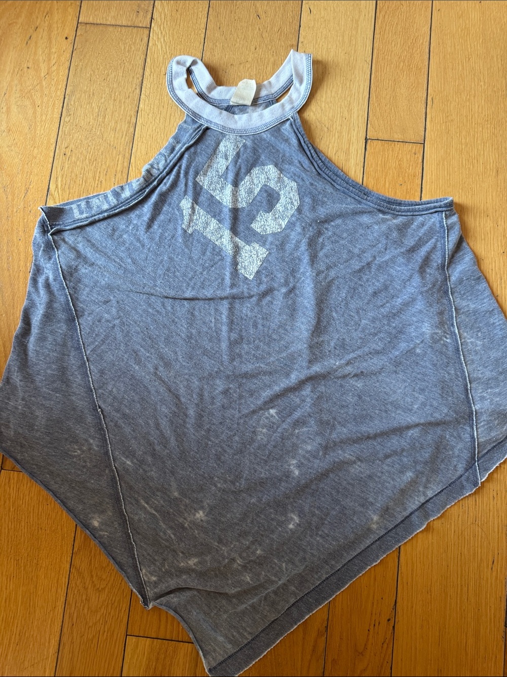 We The Free Heather Gray Ribbed Neck Tee